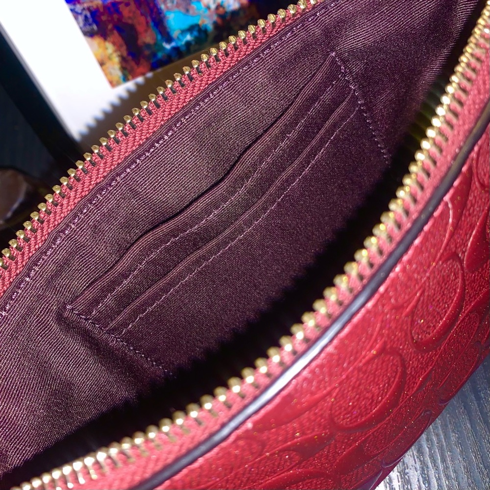 Coach Red Leather Clutch Bag - Picture 6 of 6